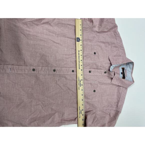 PD & C Shirt Adult Medium Red Button Up Stretch Casual Comfort Mens - Picture 3 of 6